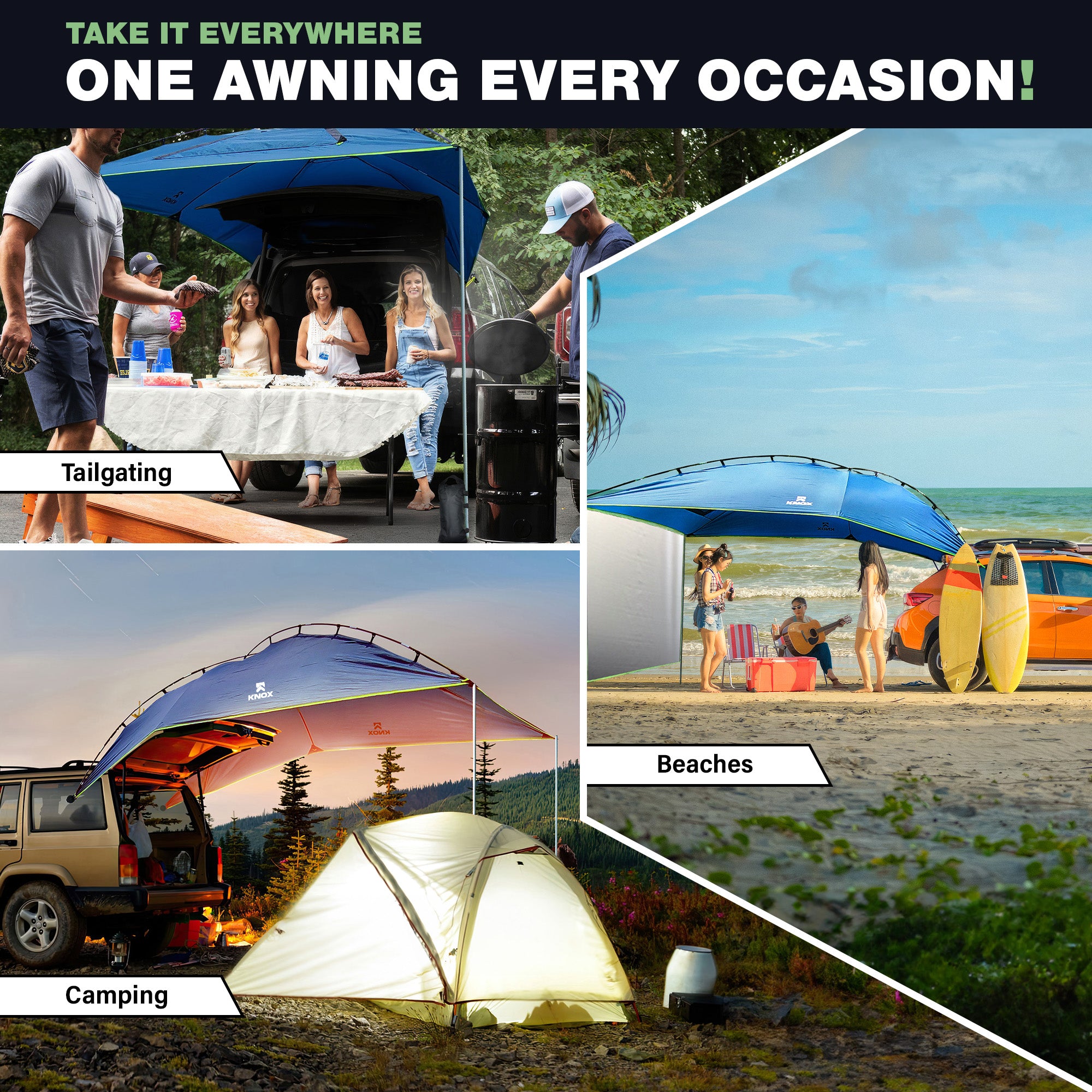 KNOX Universal Canopy Tent for Camping with Sidewalls
