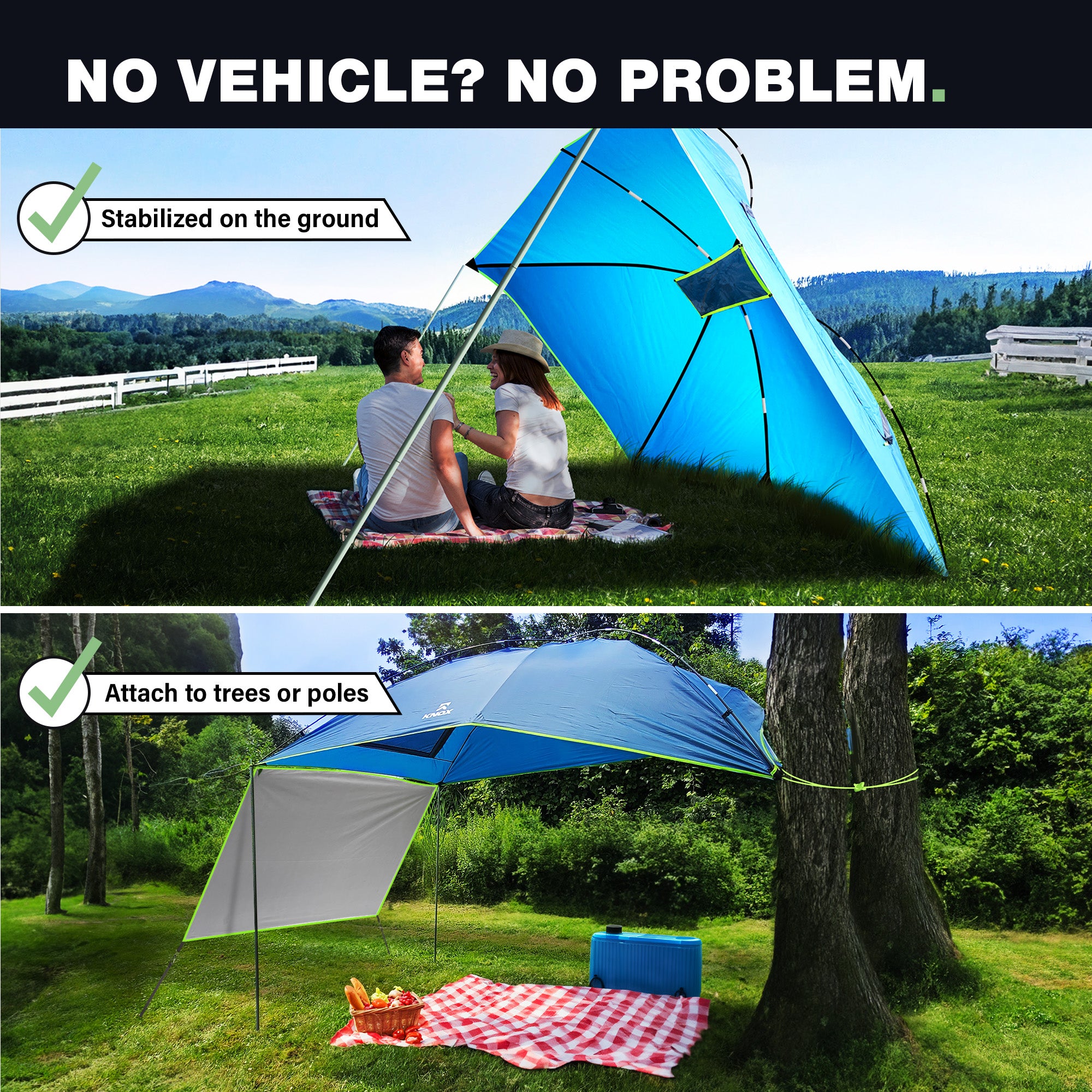 KNOX Universal Canopy Tent for Camping with Sidewalls