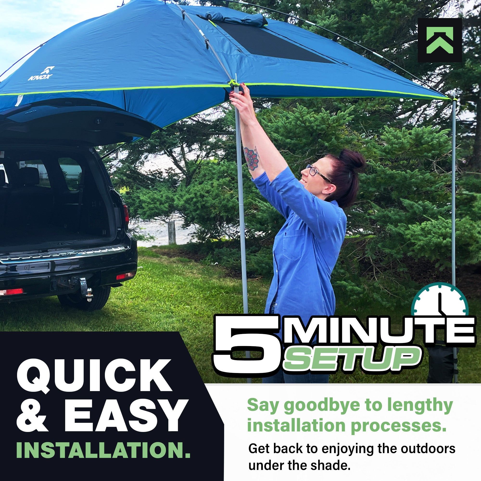 KNOX Universal Canopy Tent for Camping with Sidewalls