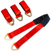 2" x 36" Axle Straps w/ Steel D-Rings Extra Heavy Duty Tie-Downs Towing Hauling