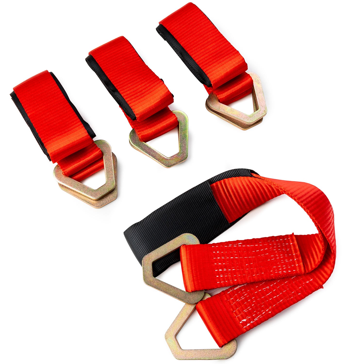 2" x 36" Axle Straps w/ Steel D-Rings Extra Heavy Duty Tie-Downs Towing Hauling