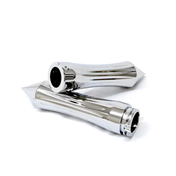 Spiked Custom Chrome Motorcycle Handlebar Hand Grips (1")