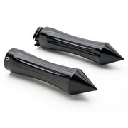 Spiked Custom Black Motorcycle Handlebar Hand Grips (1")