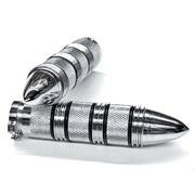 Bullet Custom Chrome Motorcycle Handlebar Hand Grips (1")