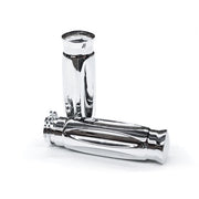 Shotgun Shell Custom Chrome Motorcycle Handlebar Hand Grips (1")