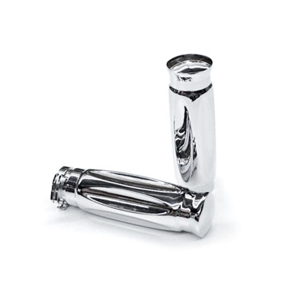 Shotgun Shell Custom Chrome Motorcycle Handlebar Hand Grips (1")
