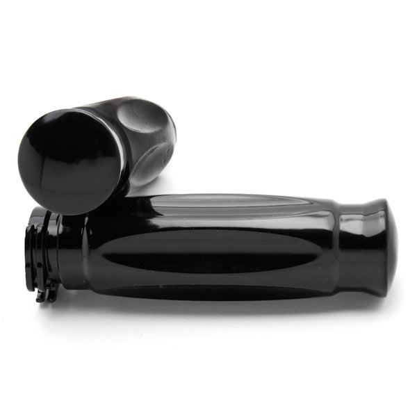 Shotgun Shell Custom Black Motorcycle Handlebar Hand Grips (1")