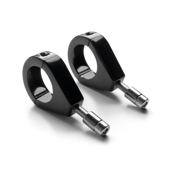 Black Motorcycle Turn Signal Indicator Relocation Fork Clamp Kit Fits 39mm Fork Tubes