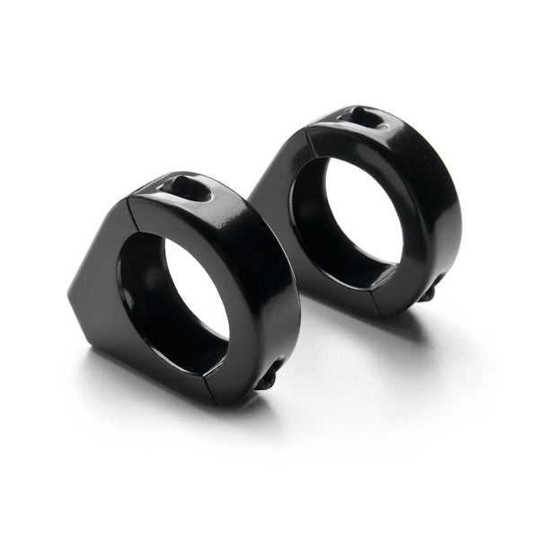 Black Motorcycle Turn Signal Indicator Relocation Fork Clamp Kit Fits 39mm Fork Tubes