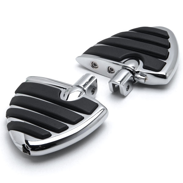 Suzuki / Honda / Can-Am Wing Style Front Foot Peg Foot Rests Chrome Boulevard