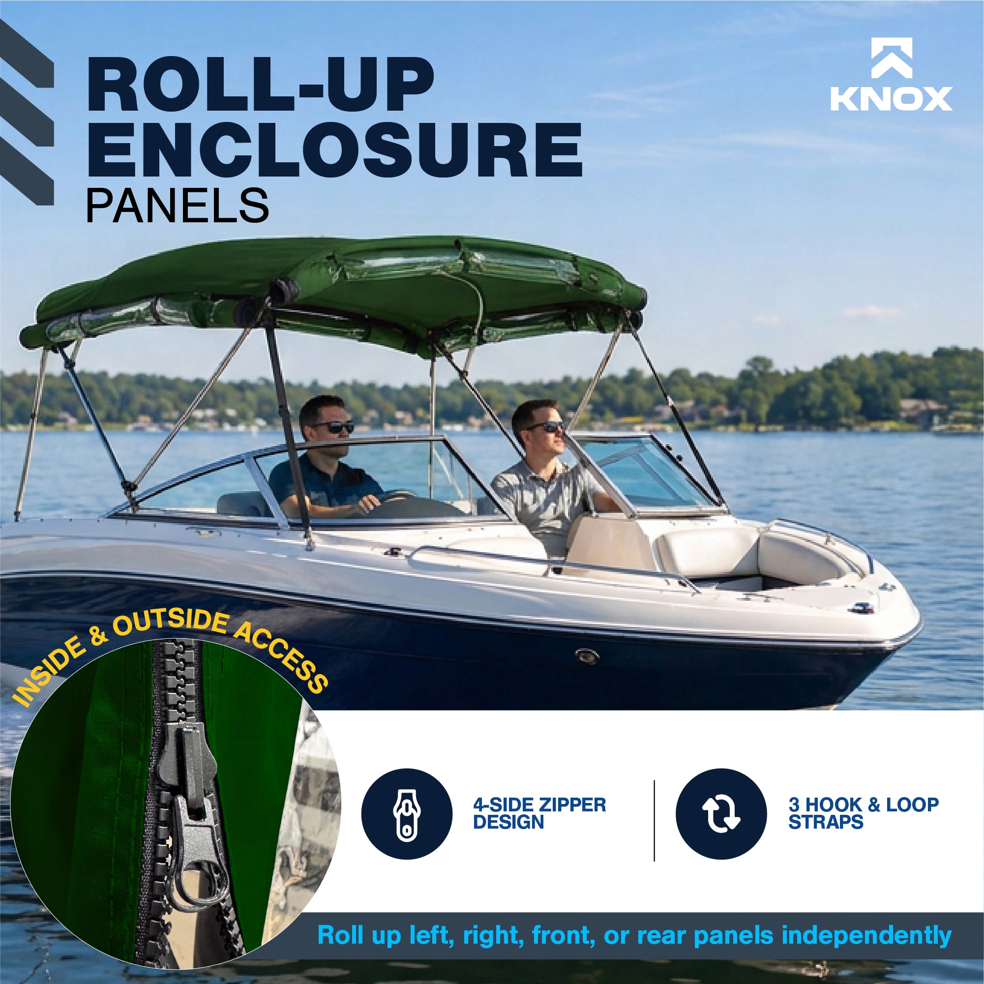 KNOX Universal 3 Bow Bimini Enclosure Only