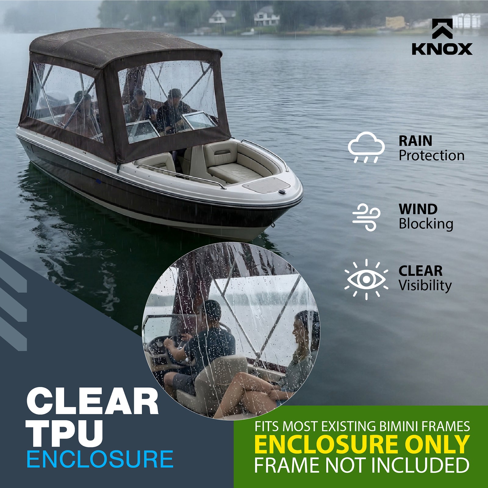 KNOX Universal 4 Bow Bimini Enclosure Only