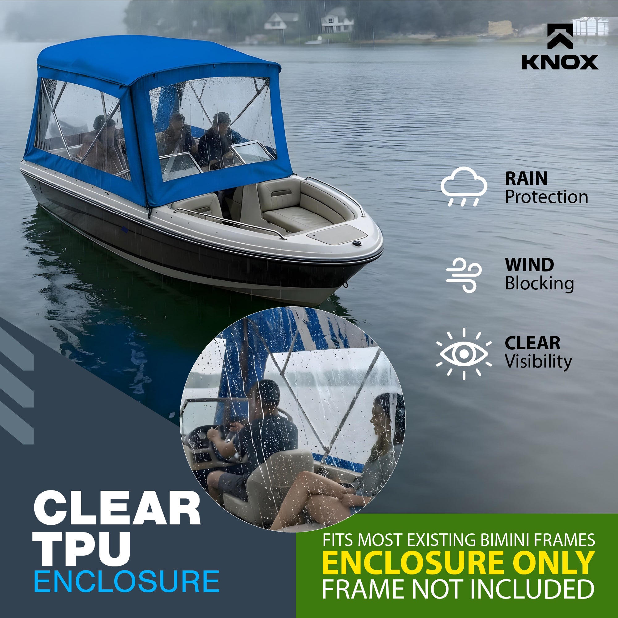 KNOX Universal 4 Bow Bimini Enclosure Only