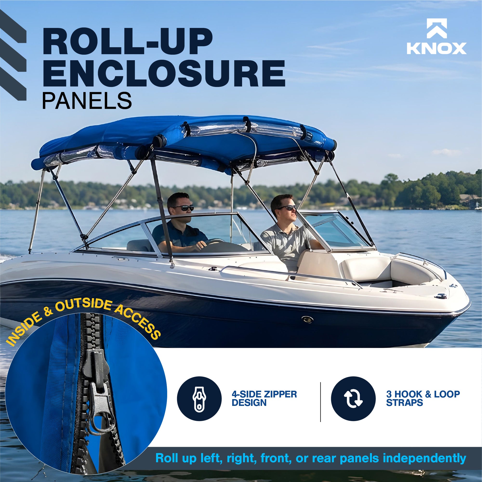 KNOX Universal 4 Bow Bimini Enclosure Only