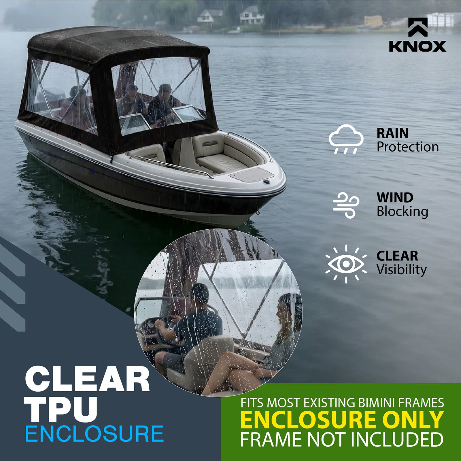 KNOX Universal 4 Bow Bimini Enclosure Only