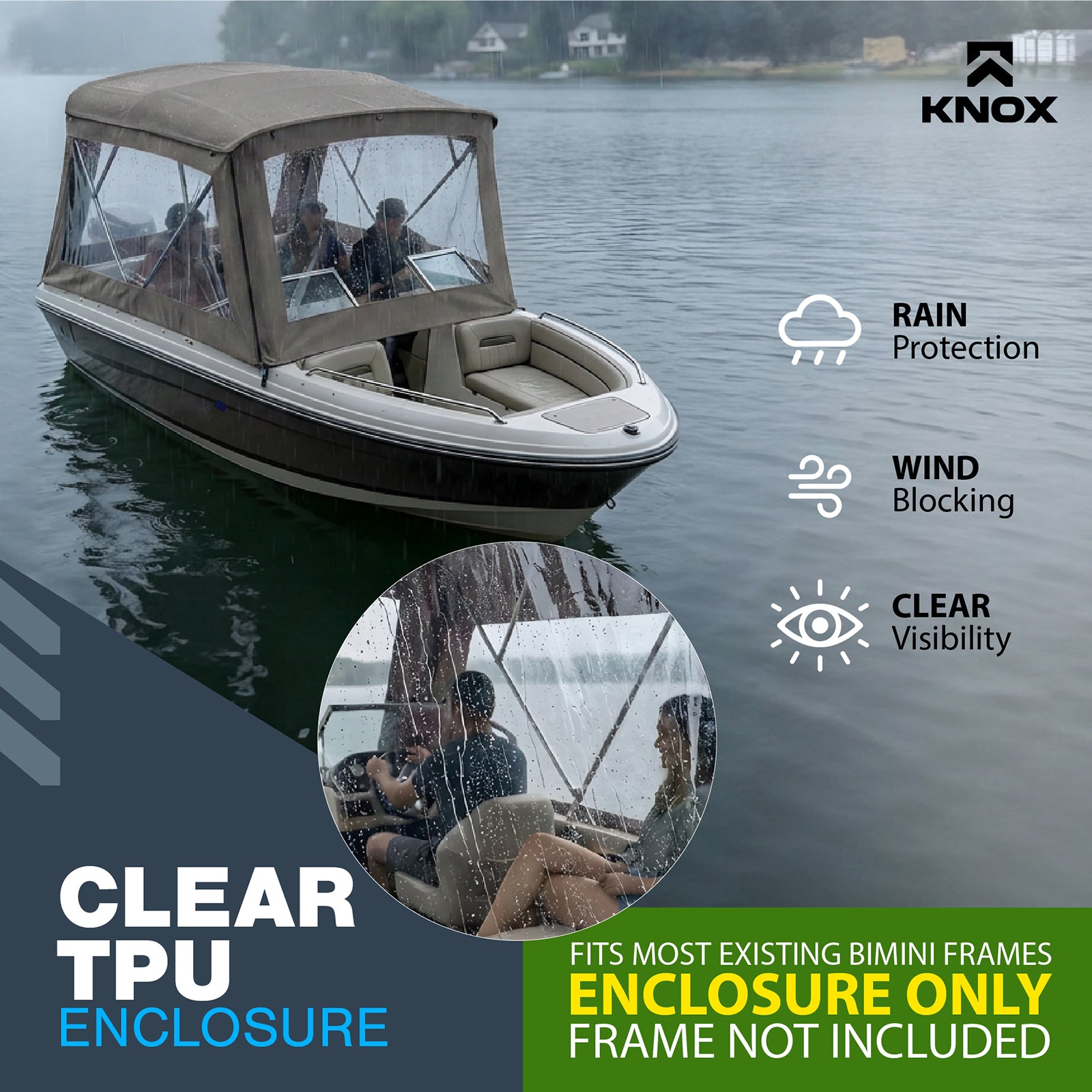KNOX Universal 4 Bow Bimini Enclosure Only