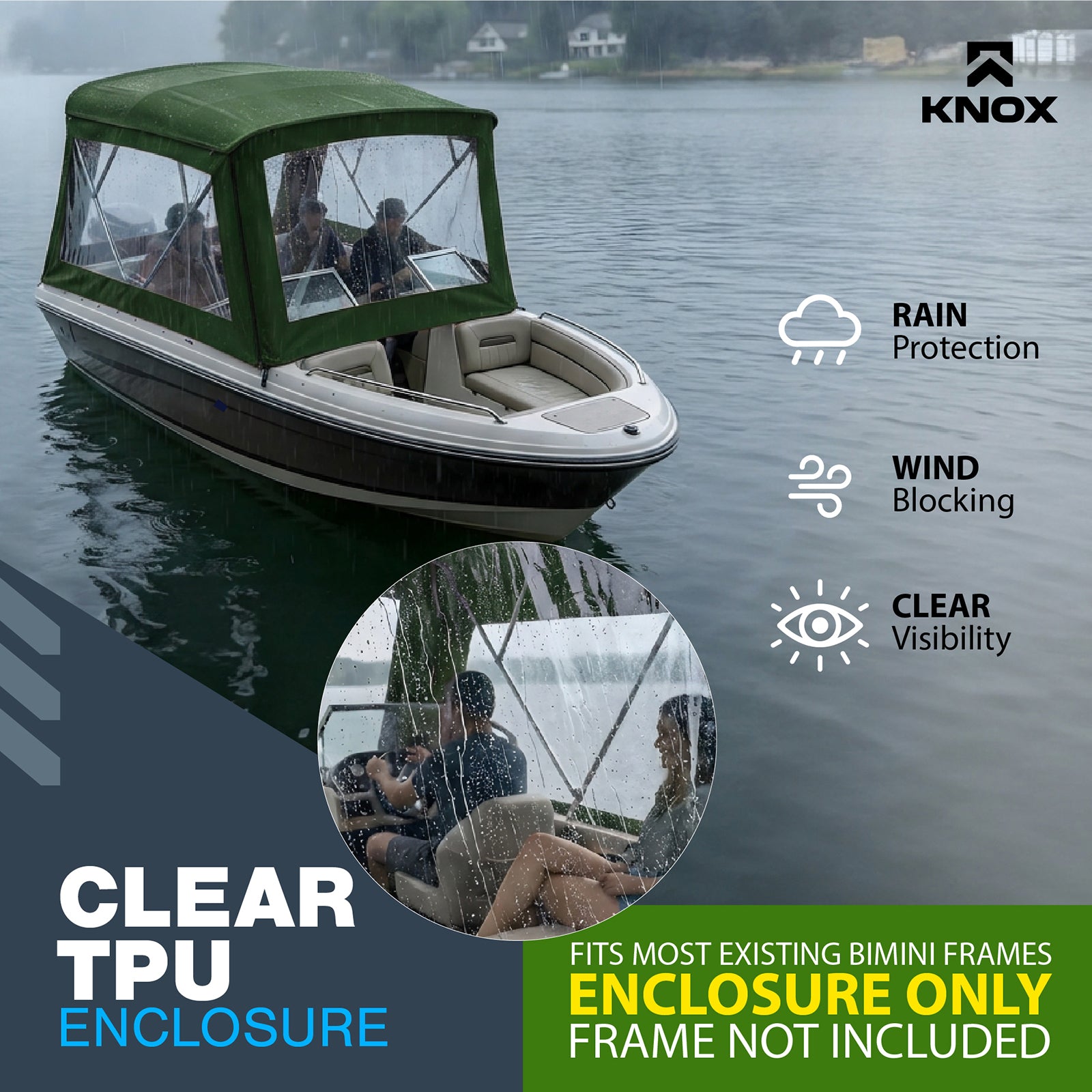KNOX Universal 4 Bow Bimini Enclosure Only