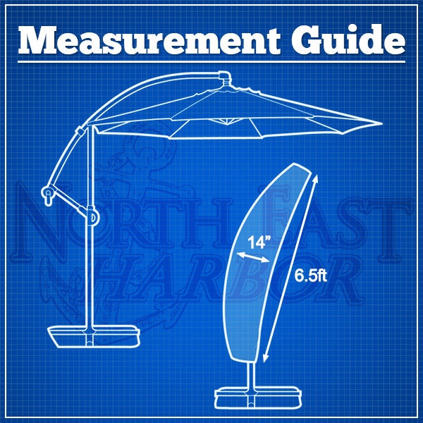 Umbrella Cover for Protective Storage 10' Ft Hanging Umbrella Offset Tan Color