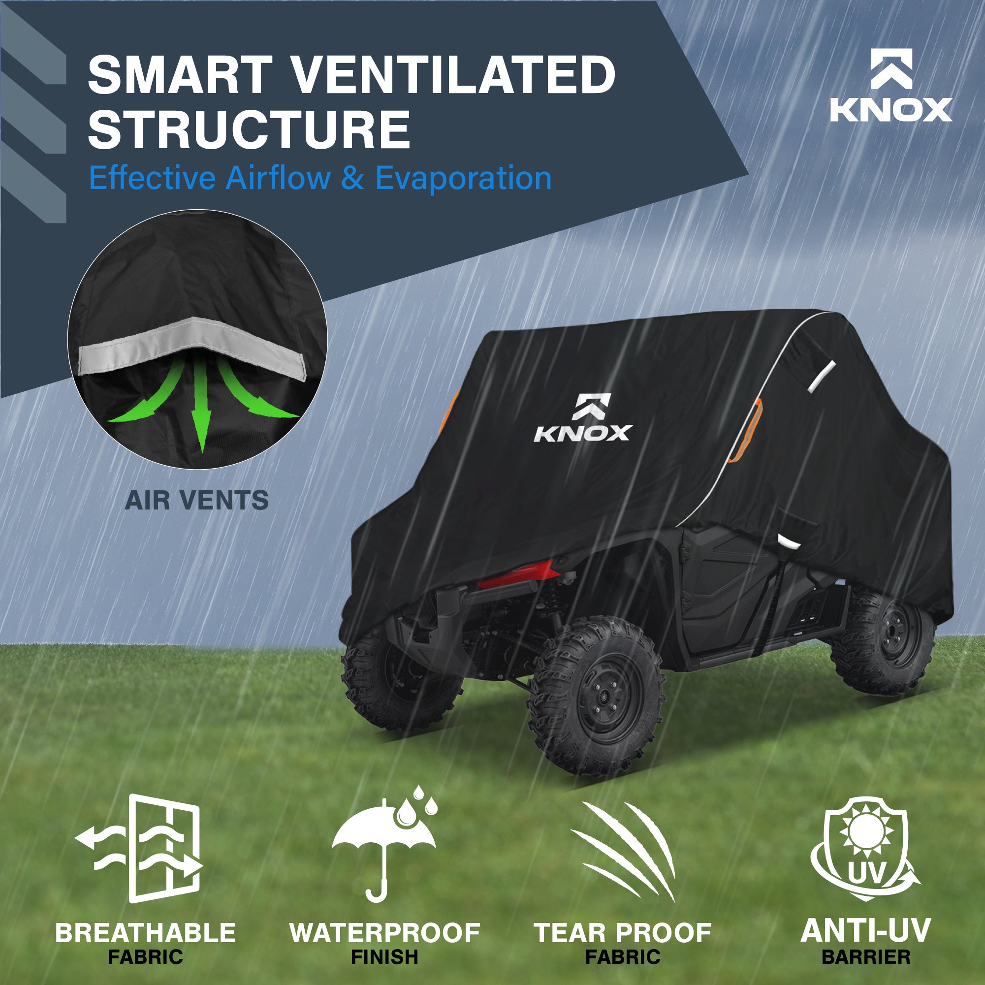 KNOX UTV Cover 2–3 Seater 600D