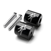 Black Suzuki "Hayabusa" Logo Engraved Bar Ends Weights Sliders - Hayabusa GSXR 600 750 1000 and More! (1989-2013)