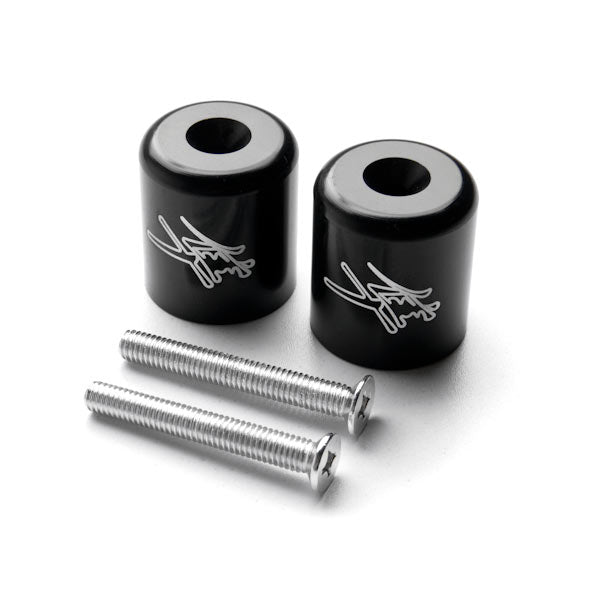 Black Suzuki "Hayabusa" Logo Engraved Bar Ends Weights Sliders - Hayabusa GSXR 600 750 1000 and More! (1989-2013)
