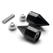 Black Honda Spiked Bar Ends Weights Sliders - CBR 600 900 929 954 1000 "RR" and More! (1987-2013)