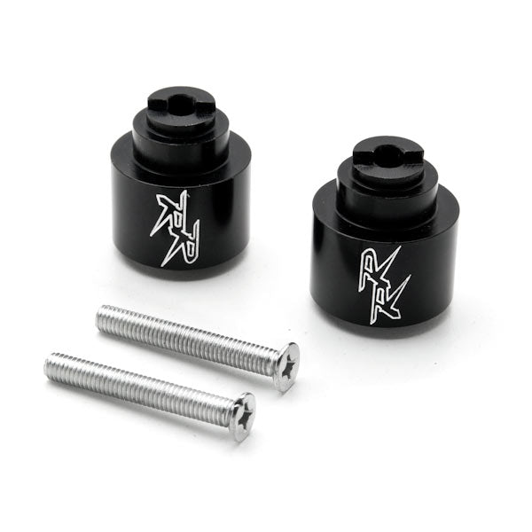 Black Honda "RR" Engraved Bar Ends Weights Sliders - CBR 600 900 929 954 1000 "RR" and More! (1987-2013)