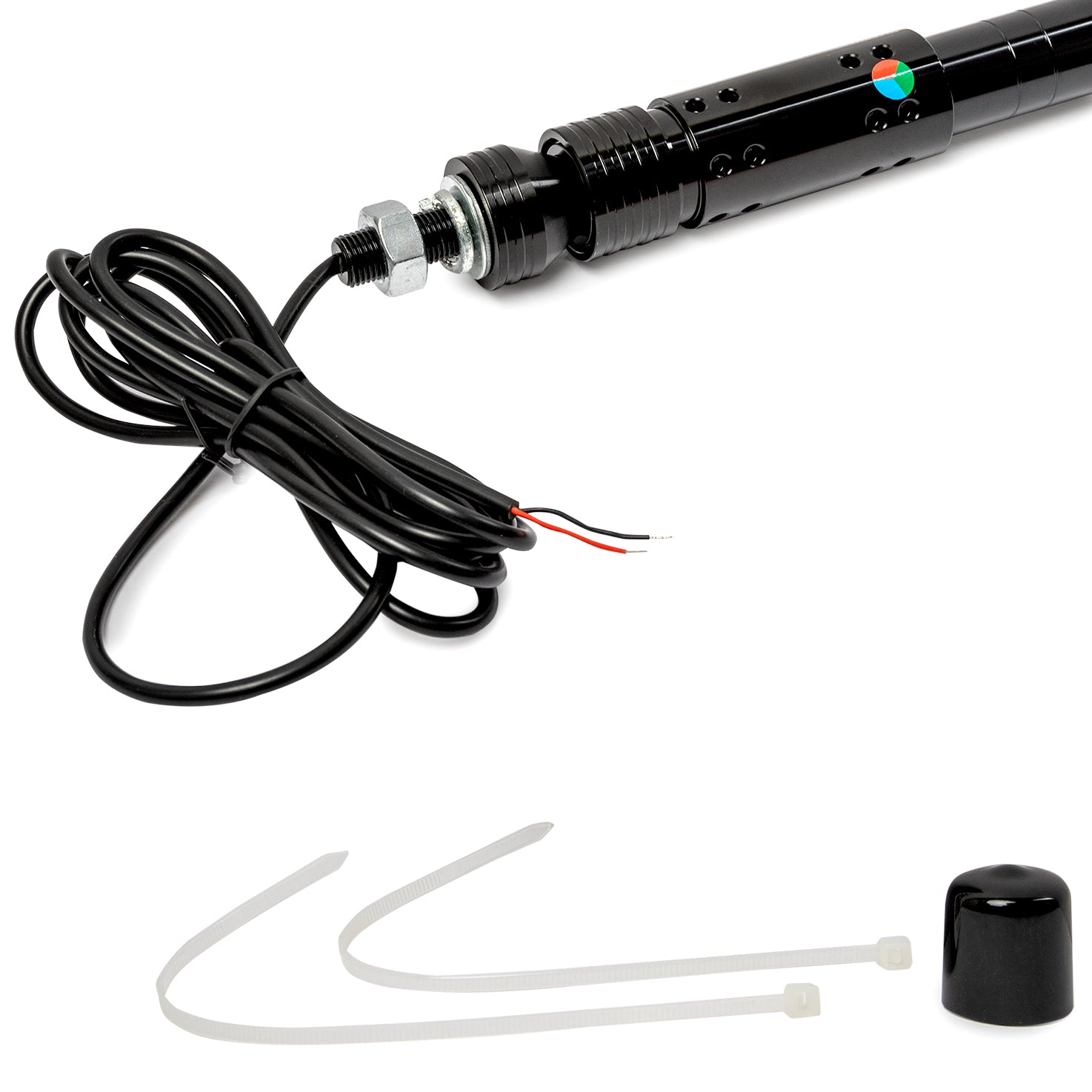 4ft Multi-Color LED Whip Light w/ Remote Control + USA Flag for Dune Buggy / ATV