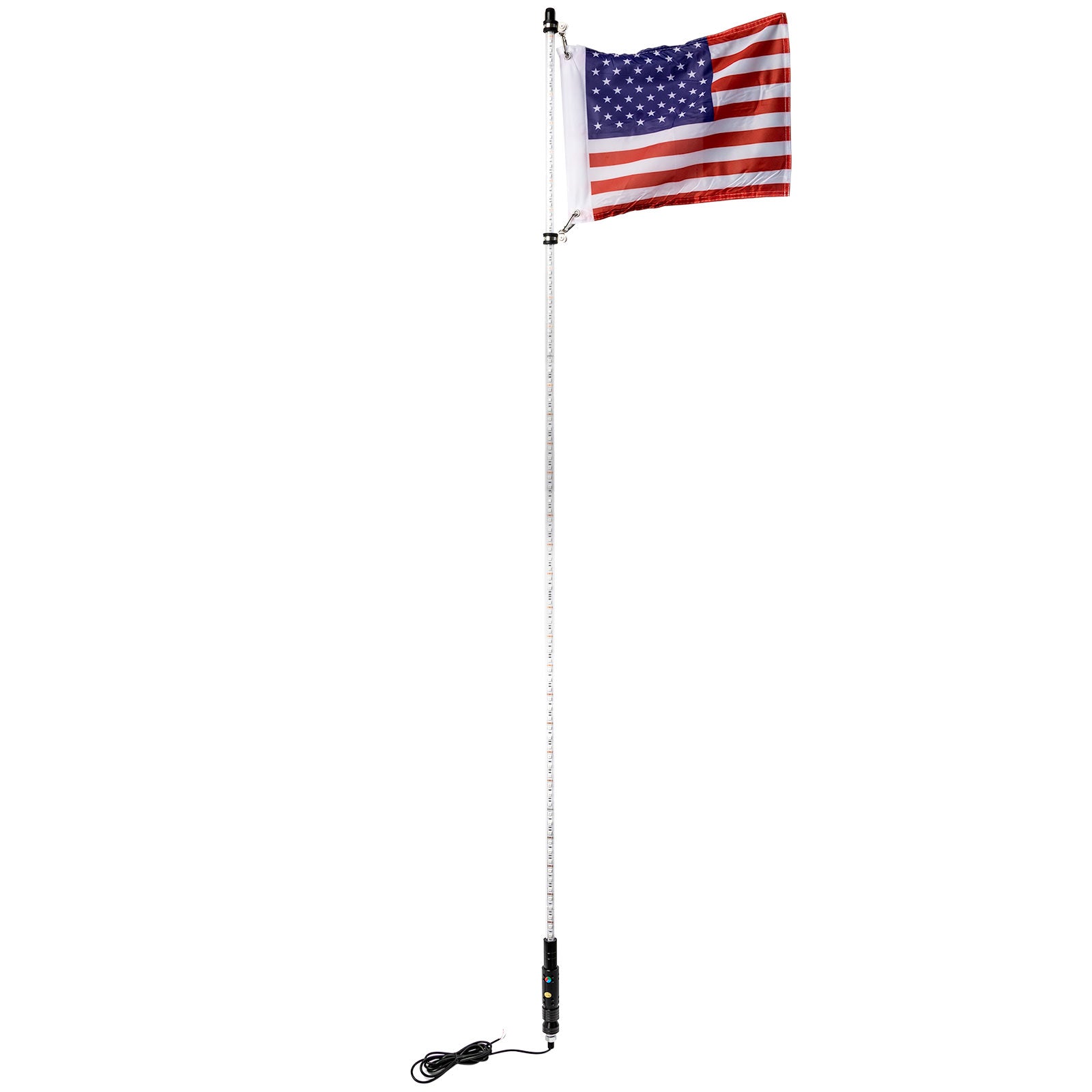 6ft Multi-Color LED Whip Light w/ Remote Control + USA Flag for Dune Buggy / ATV