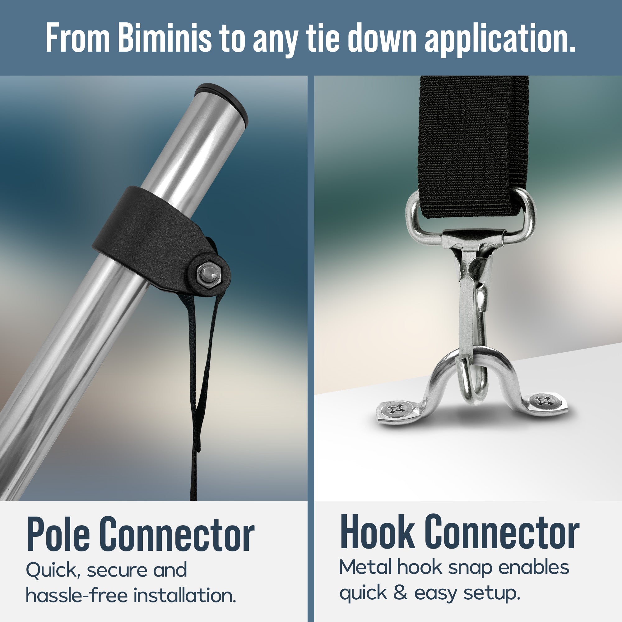 KNOX Adjustable Boat Straps for Bimini Tops