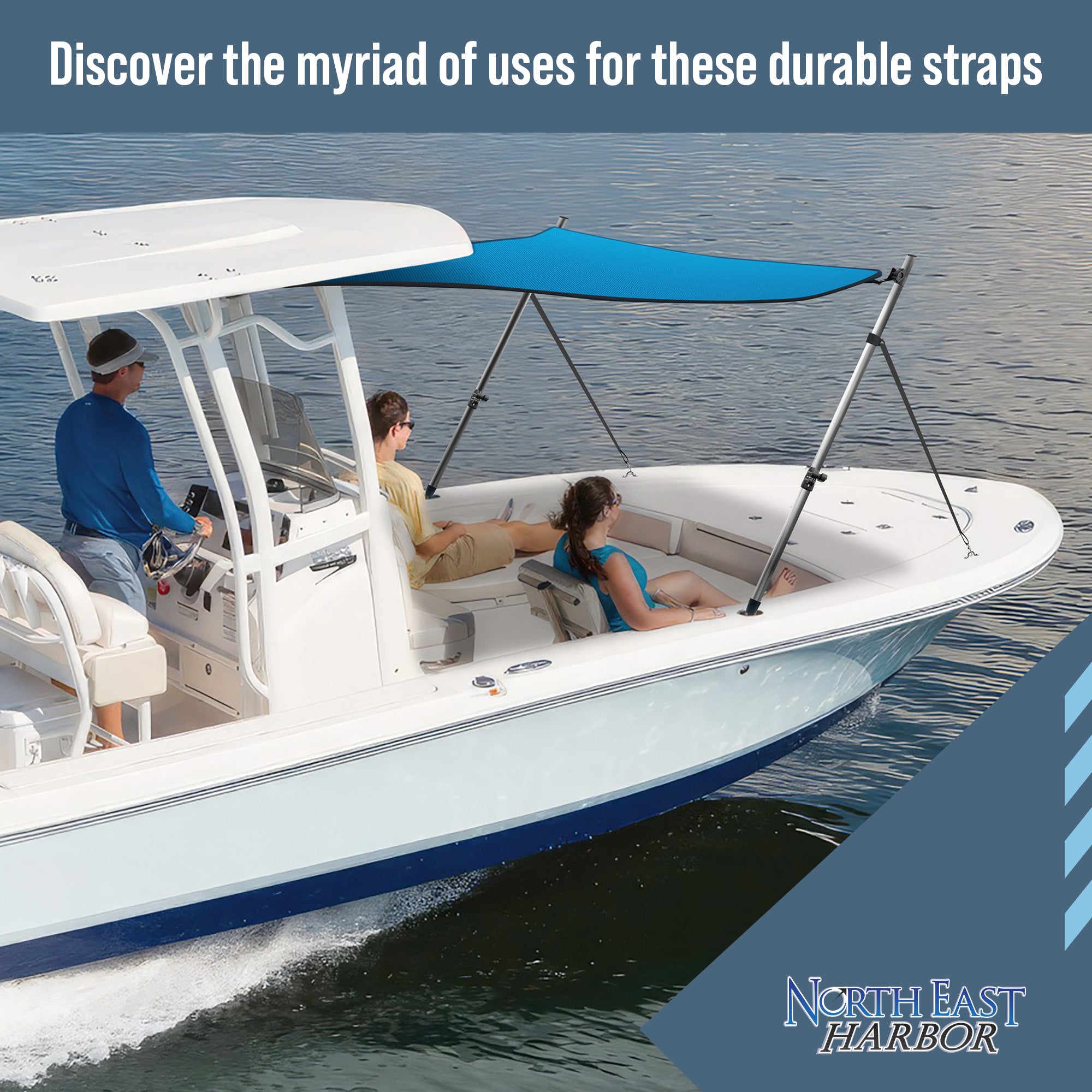 KNOX Adjustable Boat Straps for Bimini Tops