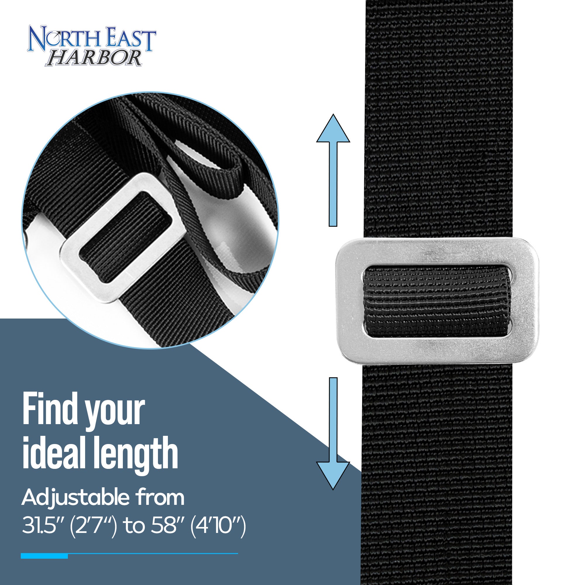 KNOX Adjustable Boat Straps for Bimini Tops