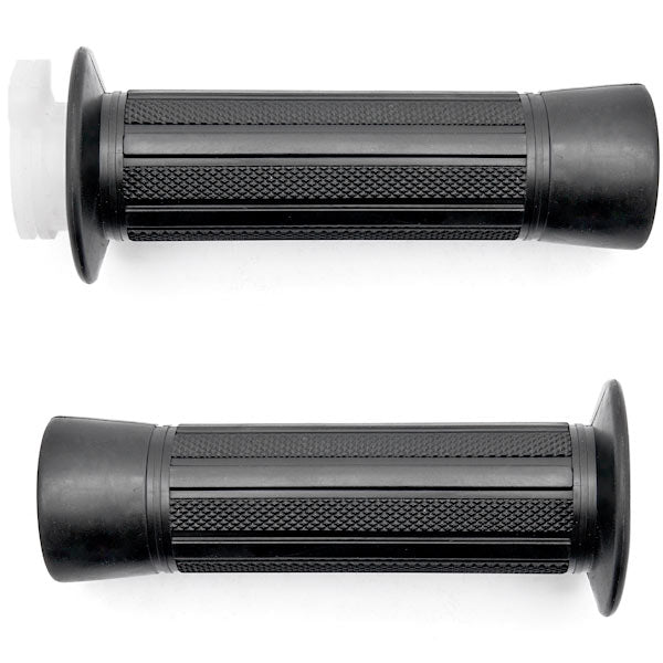 Pair Black Rubber Universal OEM Motorcycle Street Bike Black Hand Grips (7/8")