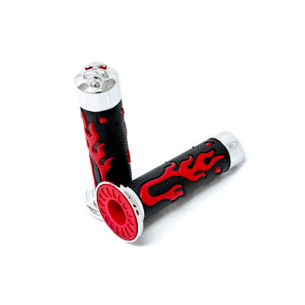 Universal ATVs & PWC Rubber Comfort Hand Grips (7/8") - Red