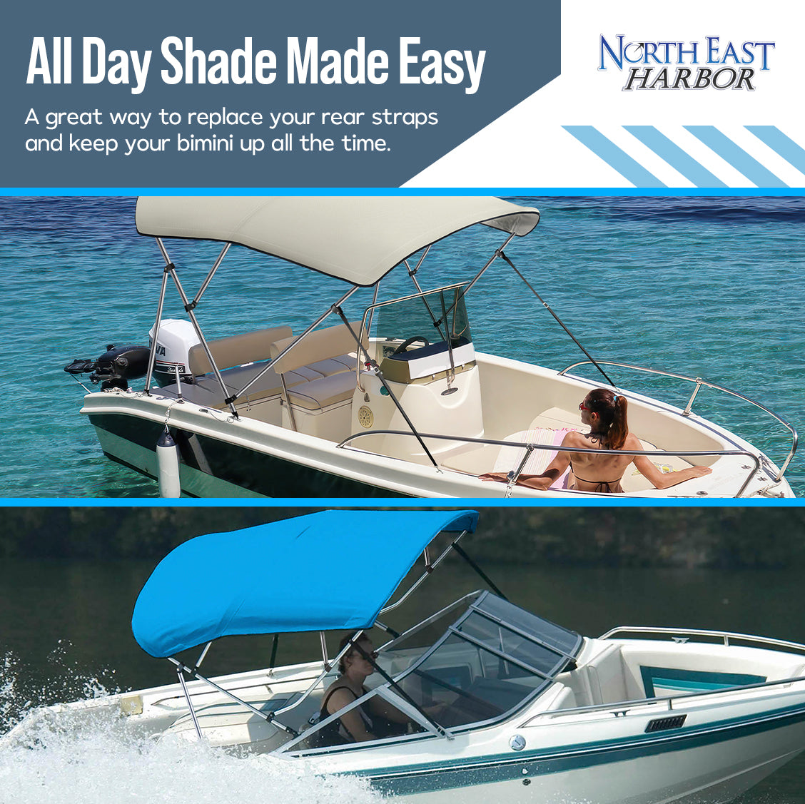 KNOX Bimini Top Rear Support Pole Kit