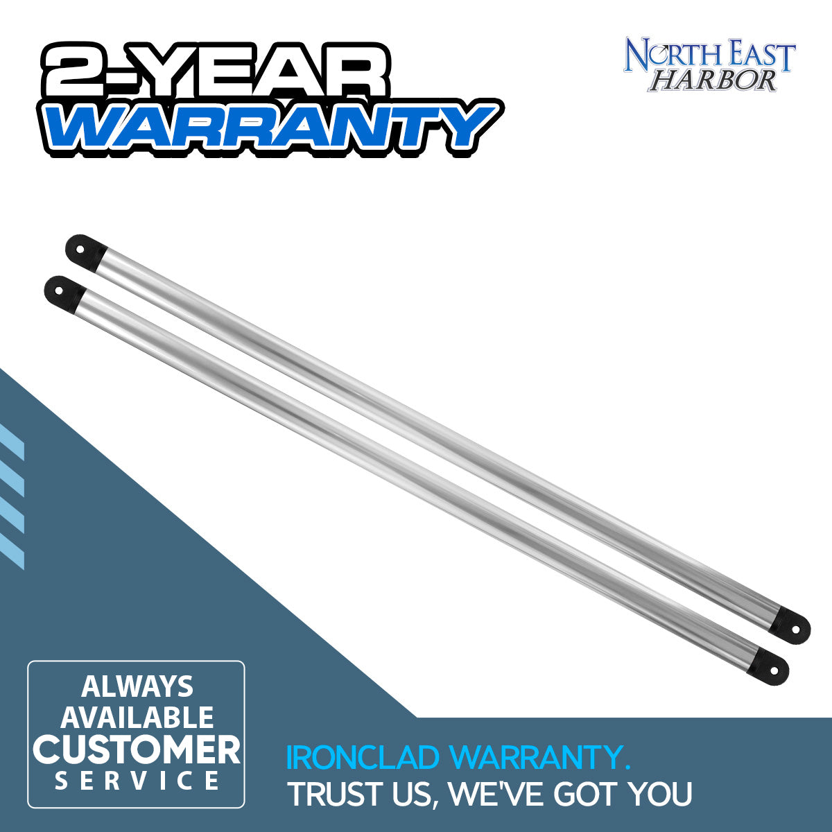 KNOX Bimini Top Rear Support Pole Kit