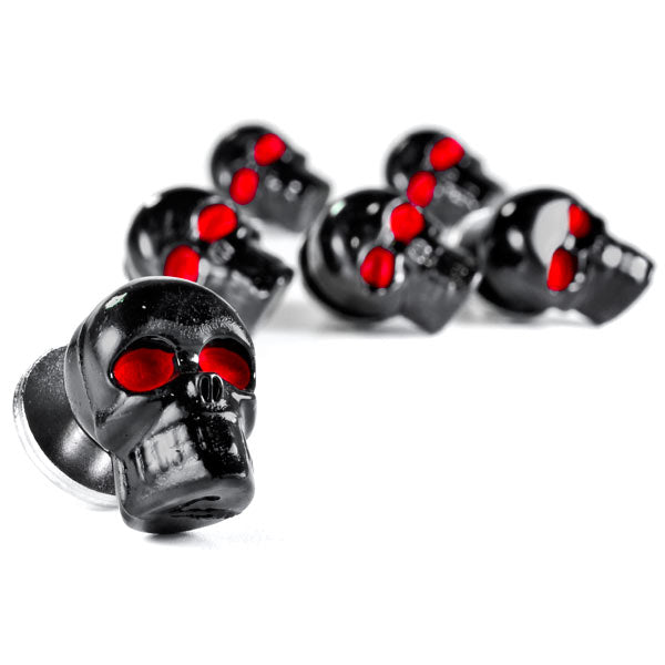 6 x Skulls Universal Custom Black Bolts - 6mm Thread
