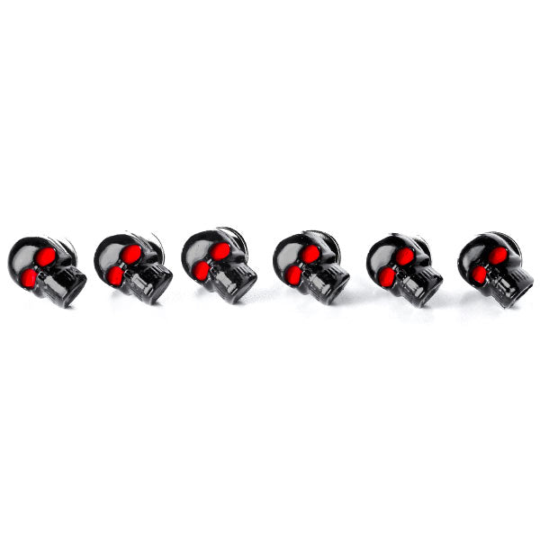 6 x Skulls Universal Custom Black Bolts - 6mm Thread