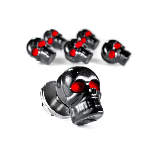 6 x Skulls Universal Custom Black Bolts - 6mm Thread