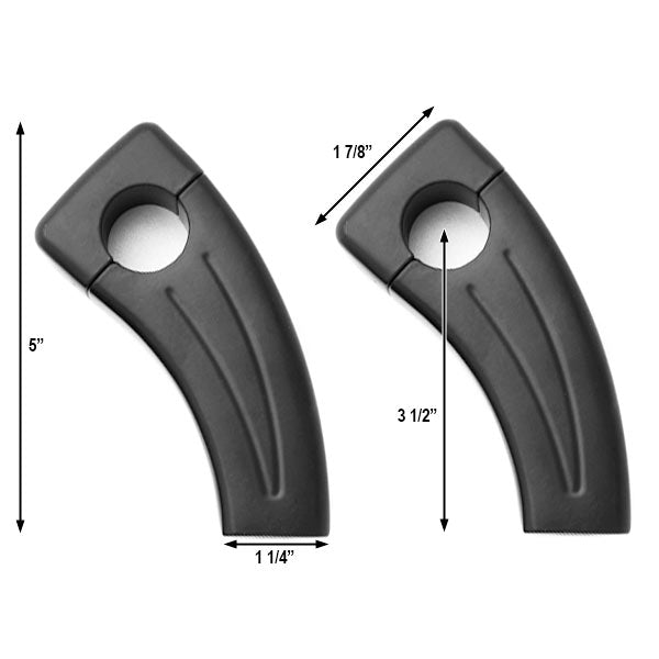3.5" Black Motorcycle Handlebar Pullback Risers (1" Bar)