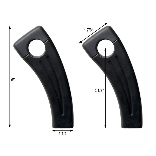 4.5" Black Motorcycle Handlebar Pullback Risers (1" Bar)