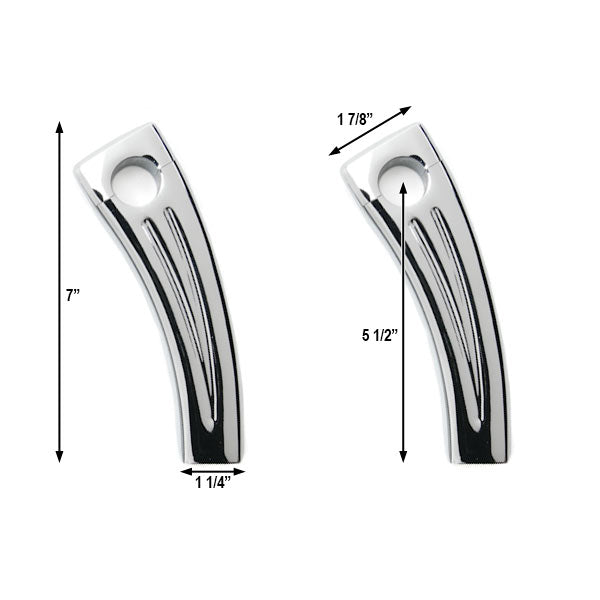 5.5" Chrome Motorcycle Handlebar Pullback Risers (1" Bar)