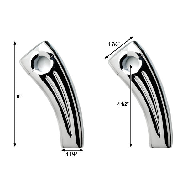 4.5" Chrome Motorcycle Handlebar Pullback Risers (7/8" Bar)