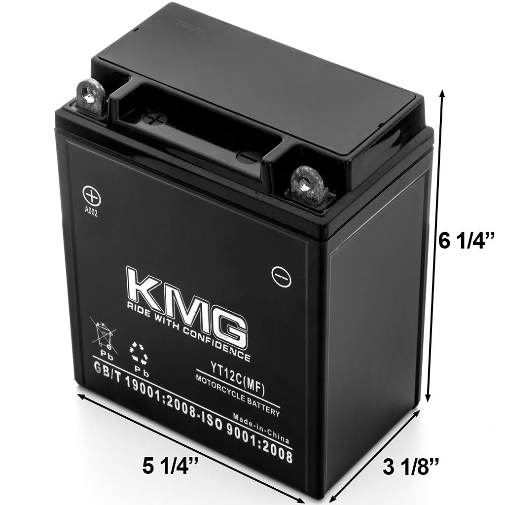 YT12C Sealed Maintenance Free Battery 12V Powersport Motorcycle Scooter ATV