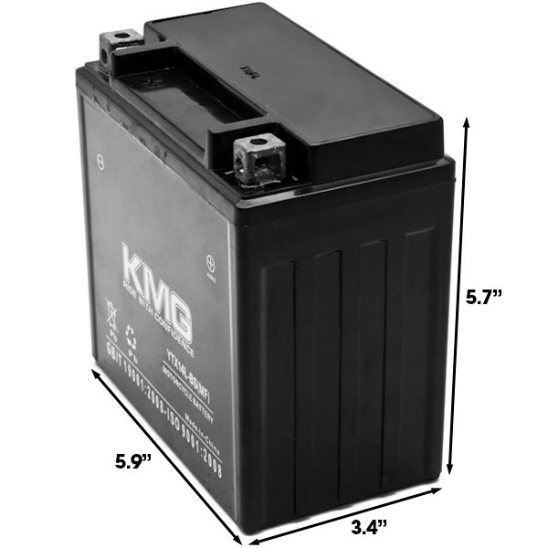 YTX14L-BS Sealed Maintenance Free Battery 12V Powersport Motorcycle Scooter ATV