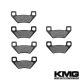 2008-2011 Kymco MXU 375 4X4 IRS Front + Rear Non-Metallic Organic NAO Brake Pads Set