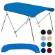 KNOX 2 Bow Bimini Tops for Boats, Boat Canopy Kit, 900D Canvas (Pacific Blue)