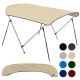 KNOX 2 Bow Bimini Tops for Boats, Boat Canopy Kit, 900D Canvas (Sand)