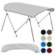 KNOX 2 Bow Bimini Tops for Boats, Boat Canopy Kit, 900D Canvas (Light Gray)