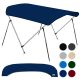 KNOX 2 Bow Bimini Tops for Boats, Boat Canopy Kit, 900D Canvas (Navy Blue)